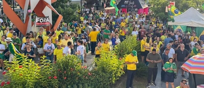 Cuiabá vira palco de protesto ‘Acorda Brasil’ com críticas a Lula e ministros do STF