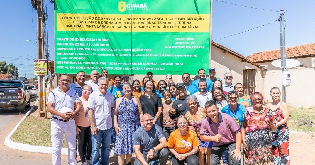 Prefeitura de Cuiabá lança obras de asfalto no Residencial Itapajé após décadas de espera